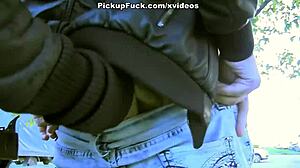 Teen Threesome Sex on Balcony with Pickup and Public Exposure