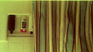 Big clit pussy masturbates in bathroom!