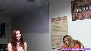 Passionate Sorority Students Film Group Fucking in Dorm