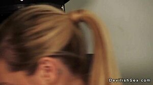 Sexy nurse sucks cop's cock