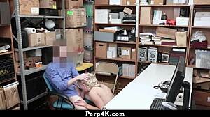 Blonde teen 18+ arrested by mall cop for stealing in perp4k