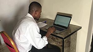 Corrupt BBW teacher fucks her sex-starved student in the classroom