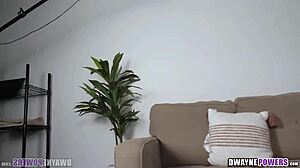 Ebony model gets foot massage backstage