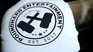 Chunky black BBW shows off her oiled ass