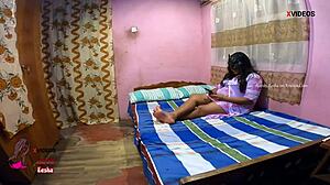 This indian stepmom, aarohi eesha, gets a relaxing massage that turns into deepthroat and doggystyle pounding with creamy cum.