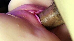 Intense Creampie in Pink Wet Pussy Close-Up