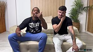 Spanish milf eagerly takes two huge cocks in her ass