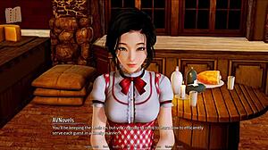 I explore the harem hotel in this game