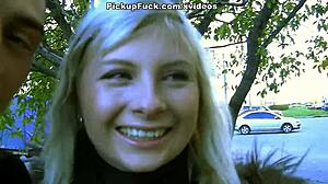 Teen Threesome Sex on Balcony with Pickup and Public Exposure