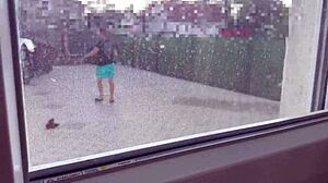 Couldn't Resist Bent Over Worker With Big Tits