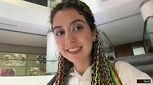 crazy public cumwalk and blowjob in toilet