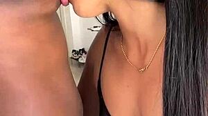Cute girlfriend sucks nipples endlessly 😍 - amateur couple