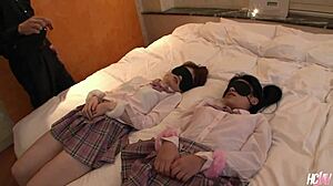 I see chiharu and hikari serve their master with their hairy beavers, it's so uncensored