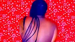 Naked nympho begs to be fucked.