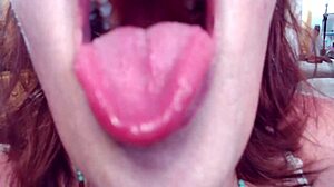 redhead lady cums in her panties while showing her big ass and tits