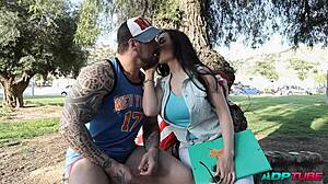 I Am A Muscular Guy Fucking A Busty Spanish Student In Missionary And Doggy Positions.