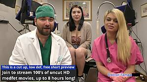 Dr Tampa Siccos Mina Moon in Latex Gloves Handcuffs