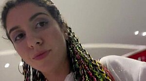 crazy public cumwalk and blowjob in toilet