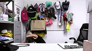 dress stealing big tit milf gets punished for her wrongdoing at the shop