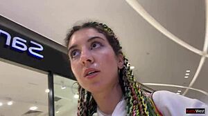 crazy public cumwalk and blowjob in toilet