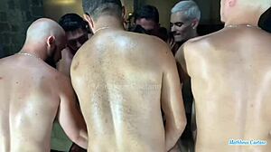 kel abate, the naughtiest milf from floripa, fucks seven guys in a rough gangbang