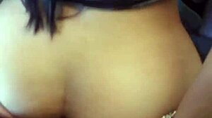 Cousin fucks my ass roughly, leaving creampie while I wash clothes, feeling intense pleasure