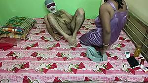 Mature house wife fucking with husband and moaning passionately in bedroom