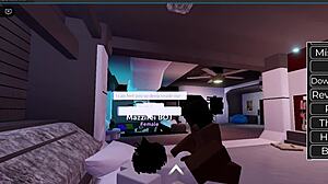 Big black cock roughly fucking a horny white girl in a game