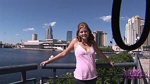 incredible public flashing with smoking hot staci