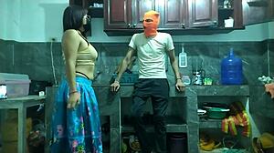 Cute Old Sexy Amateur Masturbates Big Cock Monster Cock In Kitchen