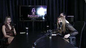 Yasmin Pariz, the blonde beauty, moans loudly as she strips and sucks a delicious cock.