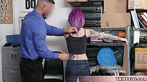 Cute teen gets rough doggystyle in backroom