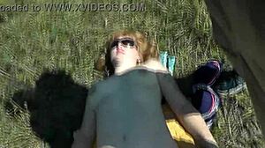 Wild Beach Pervert Jerks Off To Naked Blonde Sunbathing