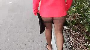 Latina Whore Shows Ass And Tits On Mexican Public Road