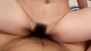 cheating wife with small tits gets creampie fucked home alone in jav