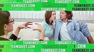 teen stepsis riley mae pov tied up blowjob and fucking her shaved pussy