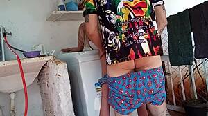 hot wife cheats with sex toy outdoor