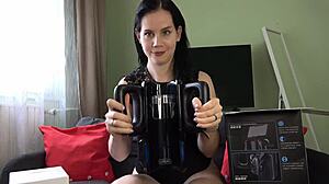 Mistress Anna Unpacks XSpaceCup Masturbator, Reviews It, And Milks Her Slave In Bdsm Session