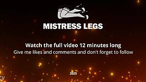 sexy goddess in BLACK PANTYHOSE teases with FEET