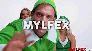 milf says, teen and i are living with an elf for christmas threesome