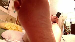 I ignore my foot while smokin a cig, no panties