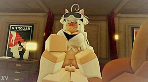 Roblox Whore Performs Boob Job and Rides Cock