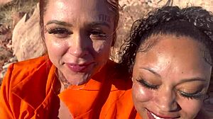 Officer Gets Inmates To Suck His Monster Cock