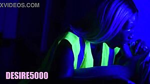 black light blowjob while working on the clock at the ship yard