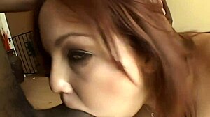 Redhead Phoebe in gang bang