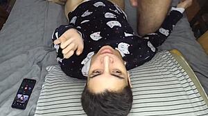 handjob and cum mouthful before bed 😘