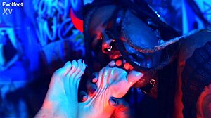 Femdom Foot Worship With Deepthroat