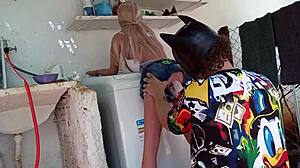 hot wife cheats with sex toy outdoor