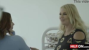 Two horny big tit milfs London River and Natasha Nice fucking boys Diego Perez and Jodie Johnson! 😈🍆