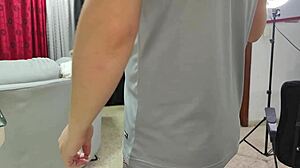 Estefani's anal therapy in family session?